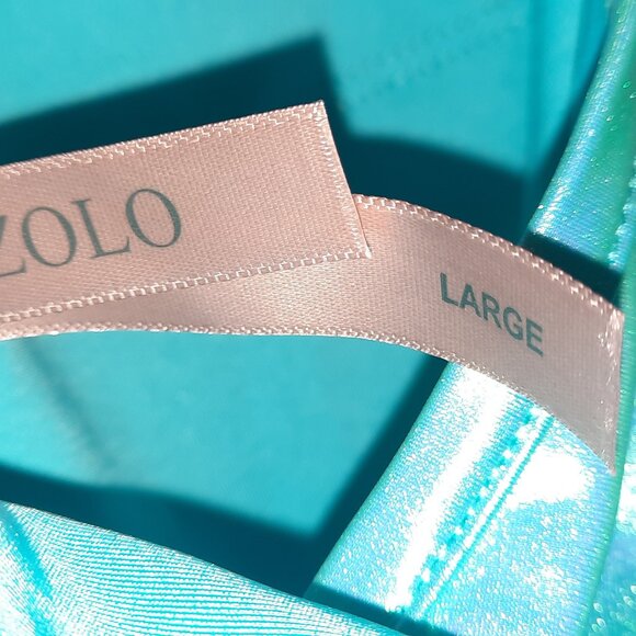 Bozzolo Summer Fever Shimmer Ruched 1 Piece Swimsuit - Blue - Picture 9 of 11